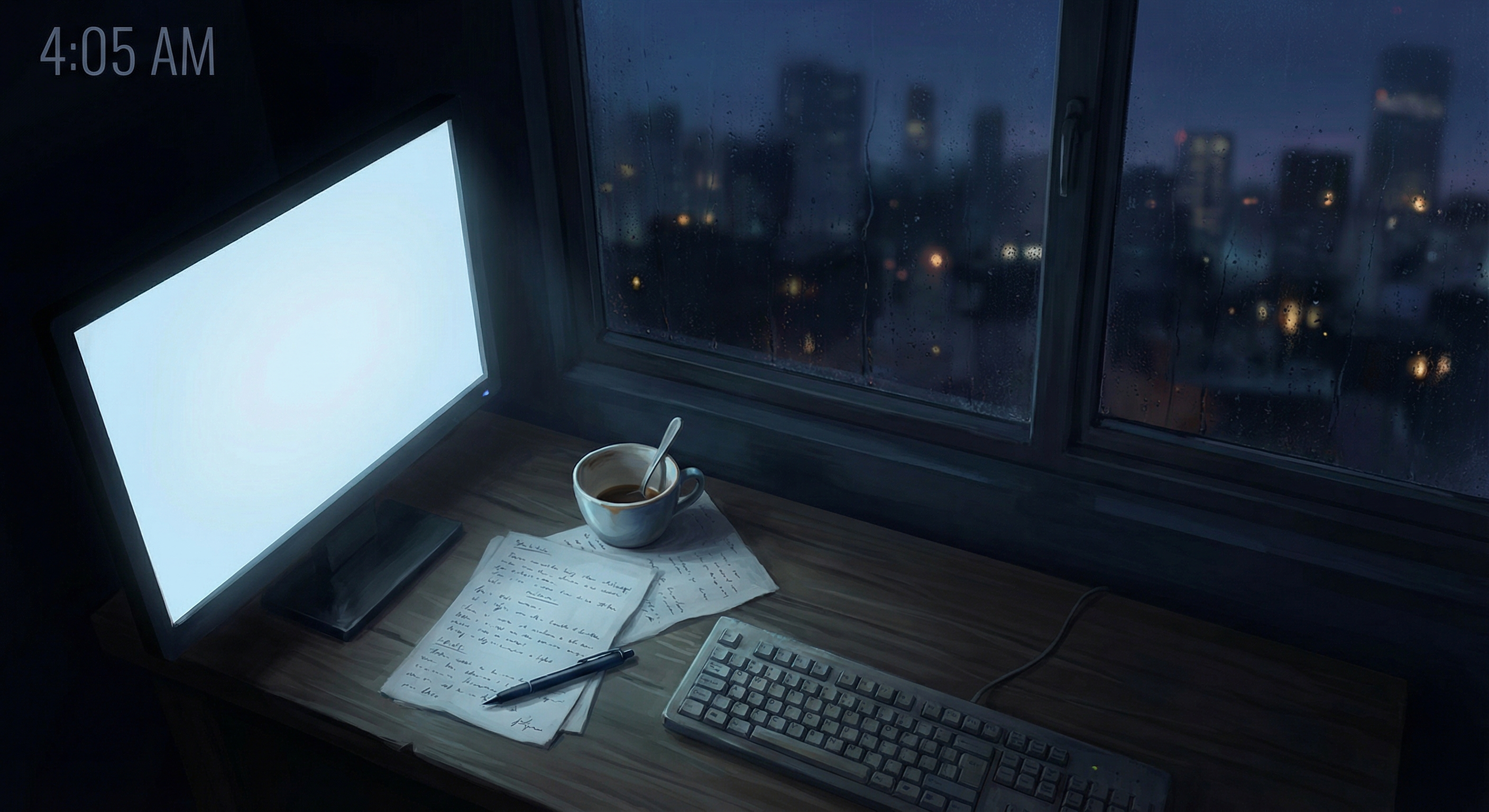 Four AM — Desk